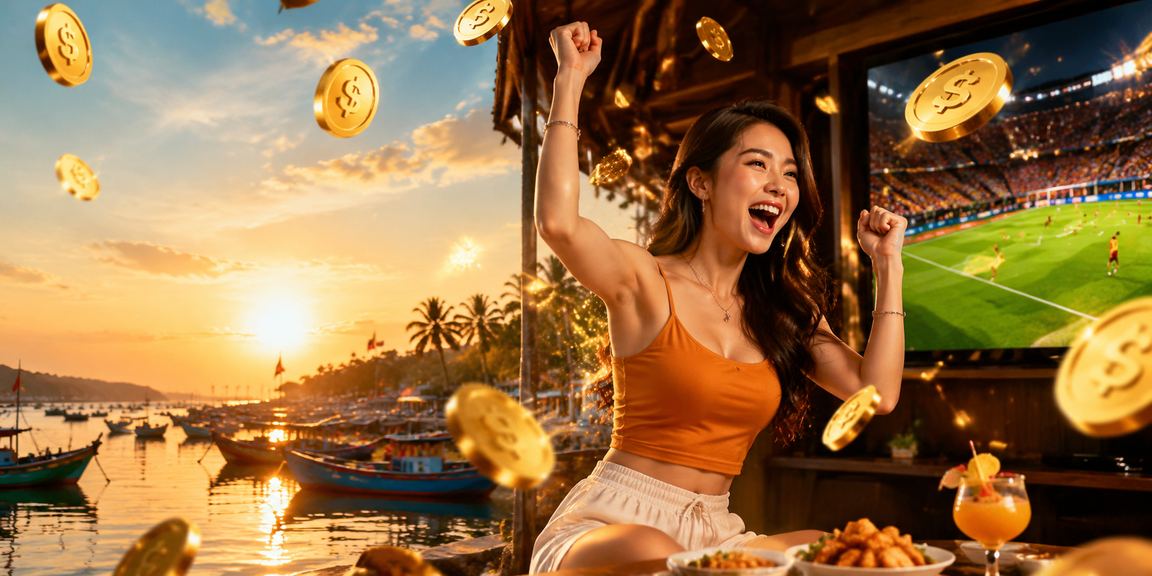 Khung cảnh bãi biển kiêm cá cược tại Mui Ne
